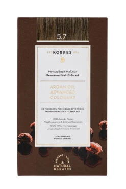 KORRES ARGAN OIL Hochentwickelte Haarcoloration Chocolate / Schokobraun Hell 5.7 10688420