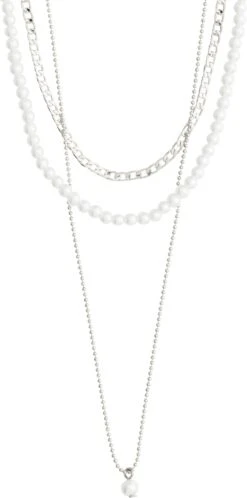 Pilgrim BAKER Halskette 3-in-1-Set, Versilbert 10714396