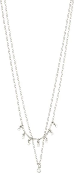 Pilgrim SIA Recycelte Halskette 2-in-1-Set, Versilbert 10714442