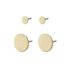 Pilgrim JACY Recycelte Ohrstecker 2-in-1-Set, Vergoldet 10700031