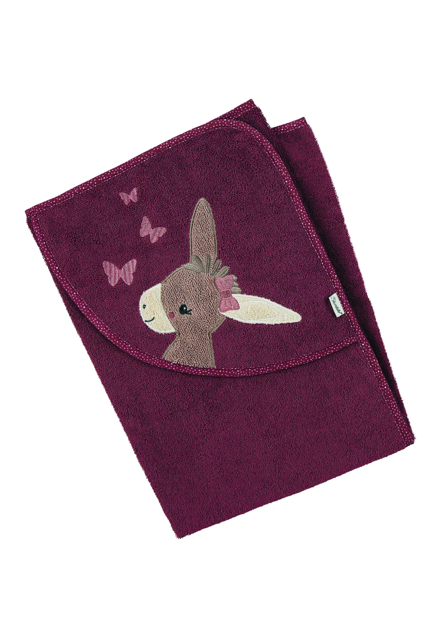 Sterntaler Badetuch 80x80 Emmily In Dunkelrot Mit Stickmotiv 10647935 – Bild 2