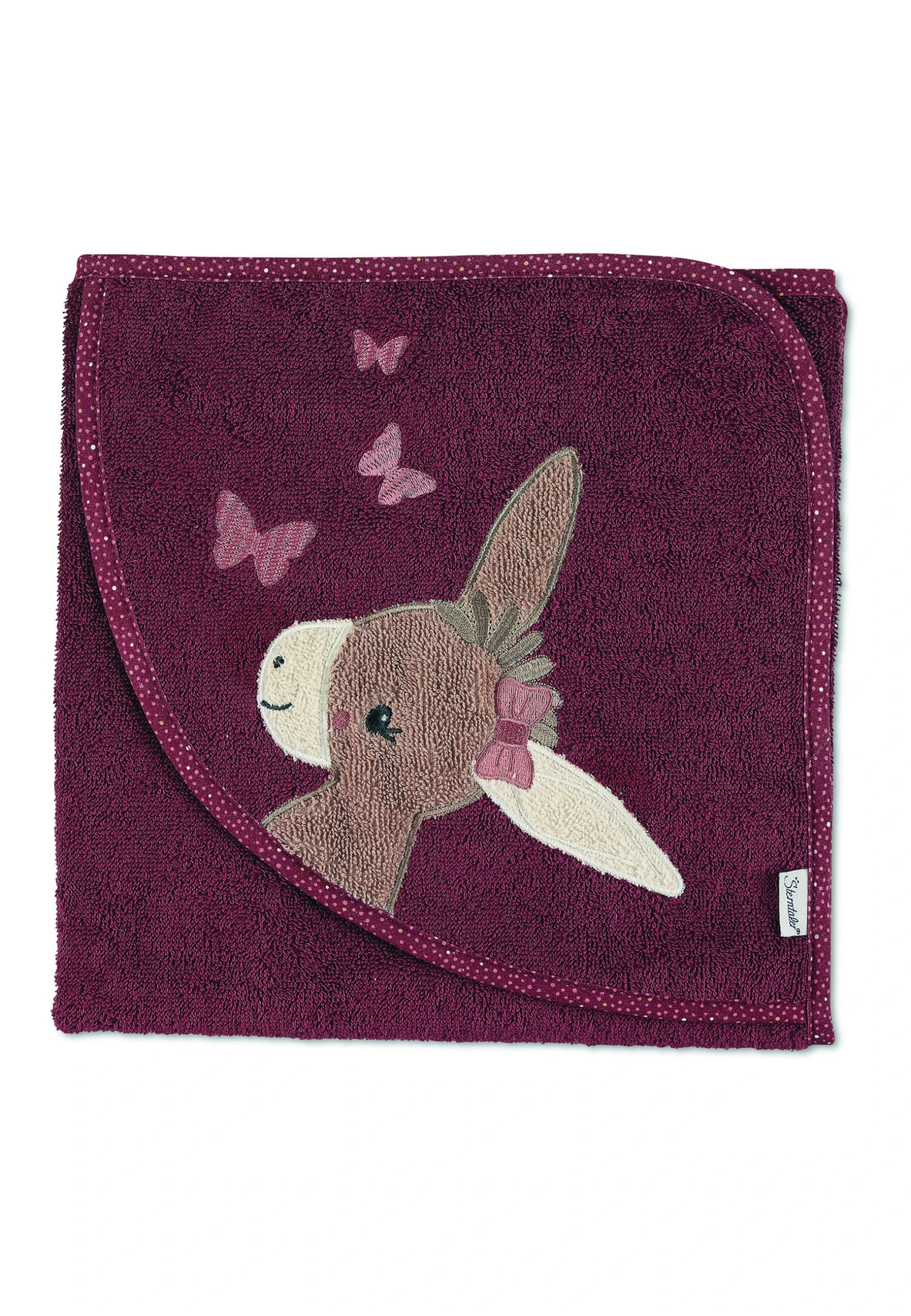 Sterntaler Badetuch 80x80 Emmily In Dunkelrot Mit Stickmotiv 10647935 – Bild 3
