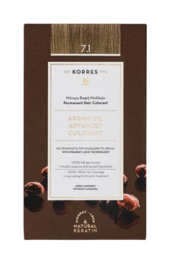 KORRES ARGAN OIL Hochentwickelte Haarcoloration Ash Blonde / Aschblond 7.1 10688411