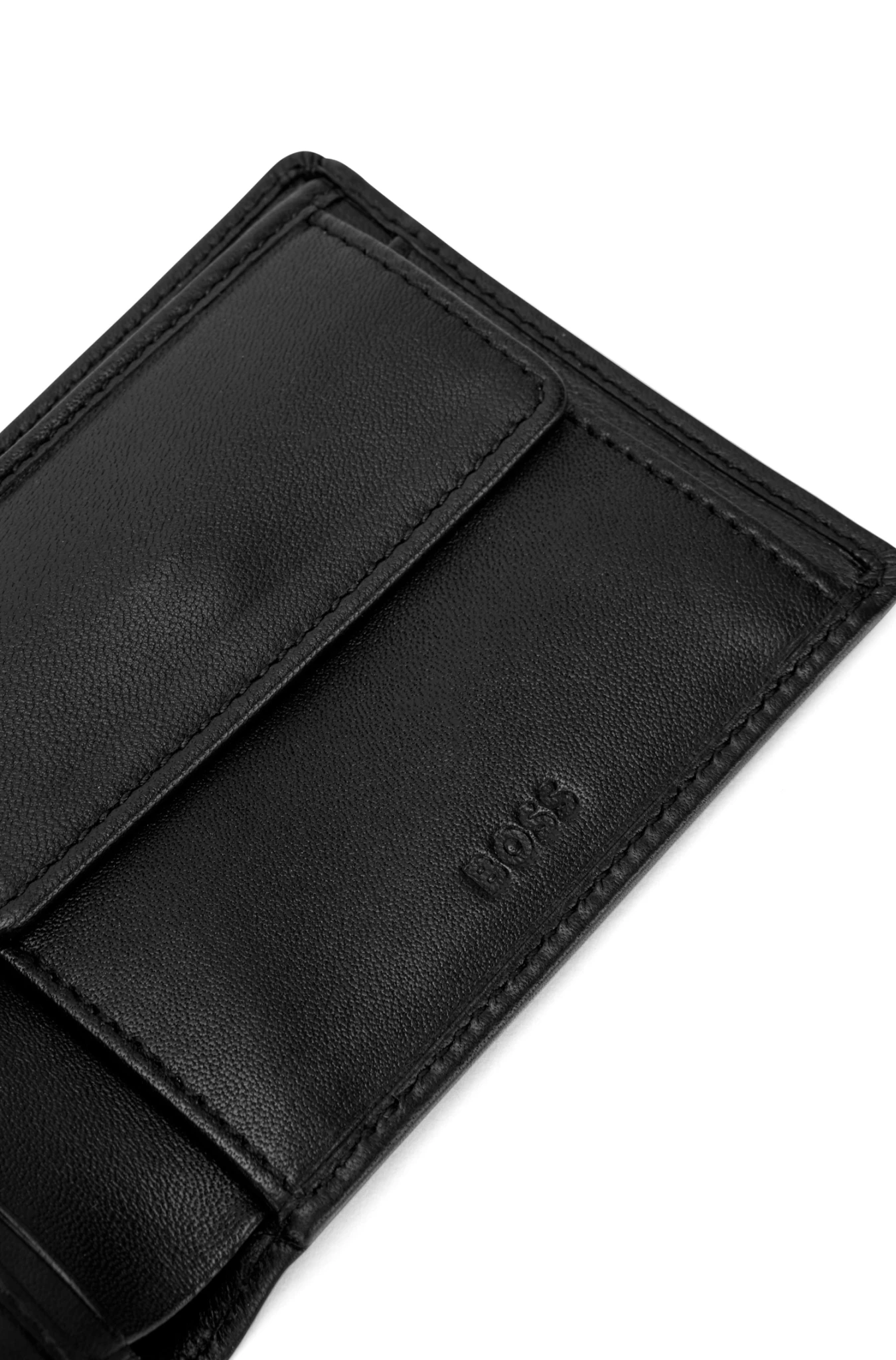 Boss KLAPP-GELDBÖRSE AUS LEDER MIT MÜNZFACH UND LOGO-PRÄGUNG 10682878 – Bild 3