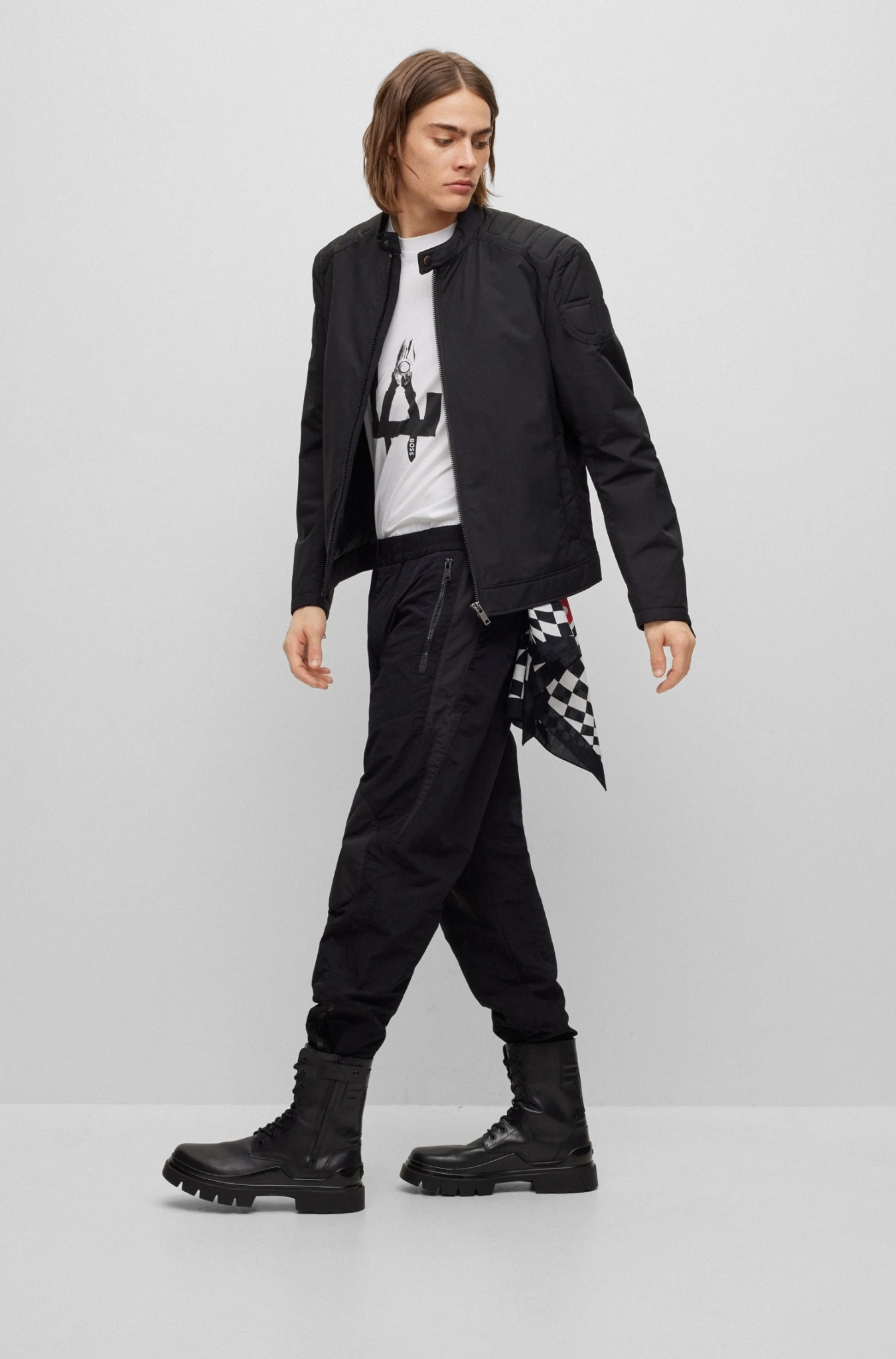 Boss Orange Bikerjacke Aus Wasserabweisendem Canvas 10706372 – Bild 2