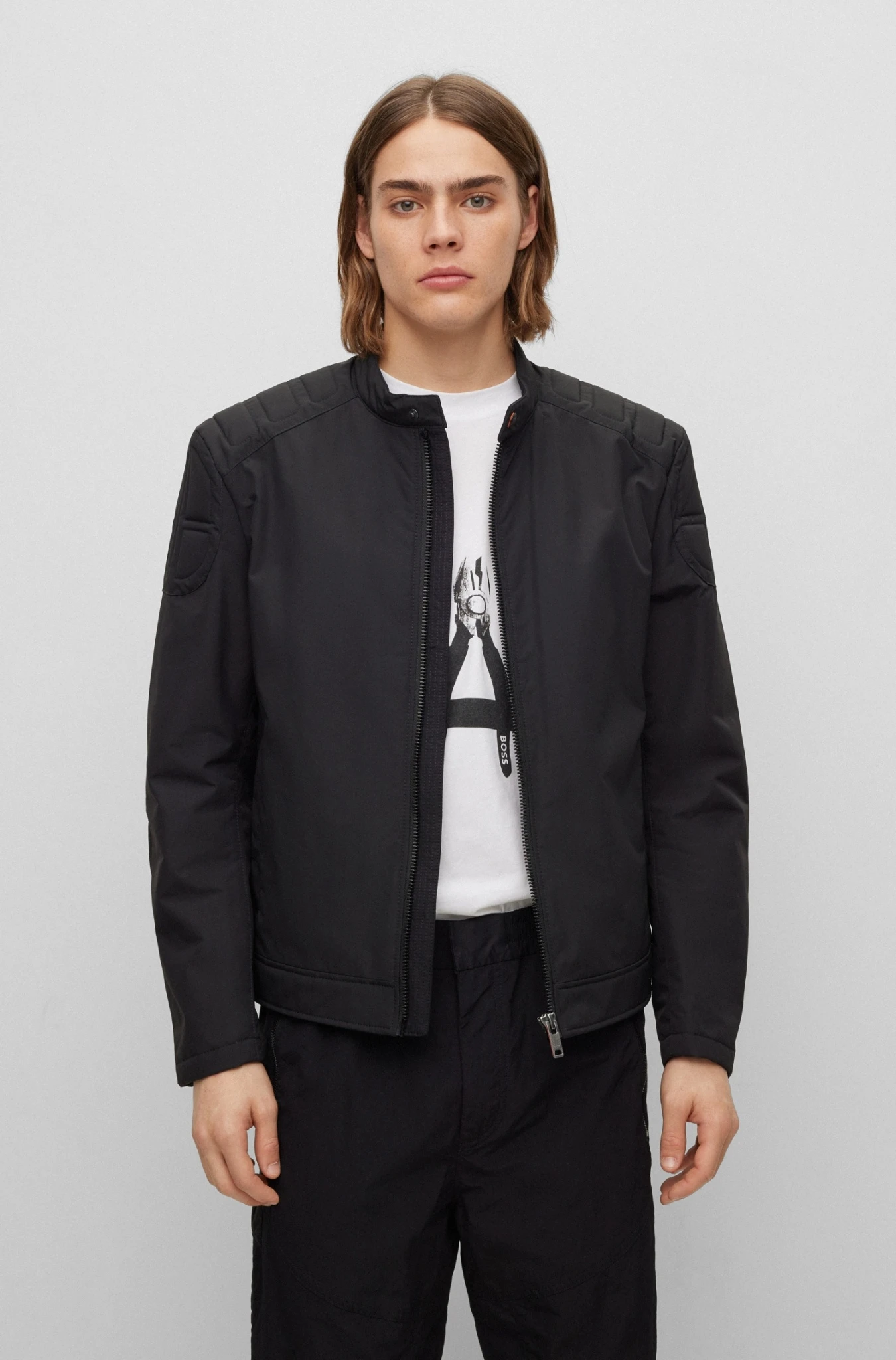 Boss Orange Bikerjacke Aus Wasserabweisendem Canvas 10706372 – Bild 3