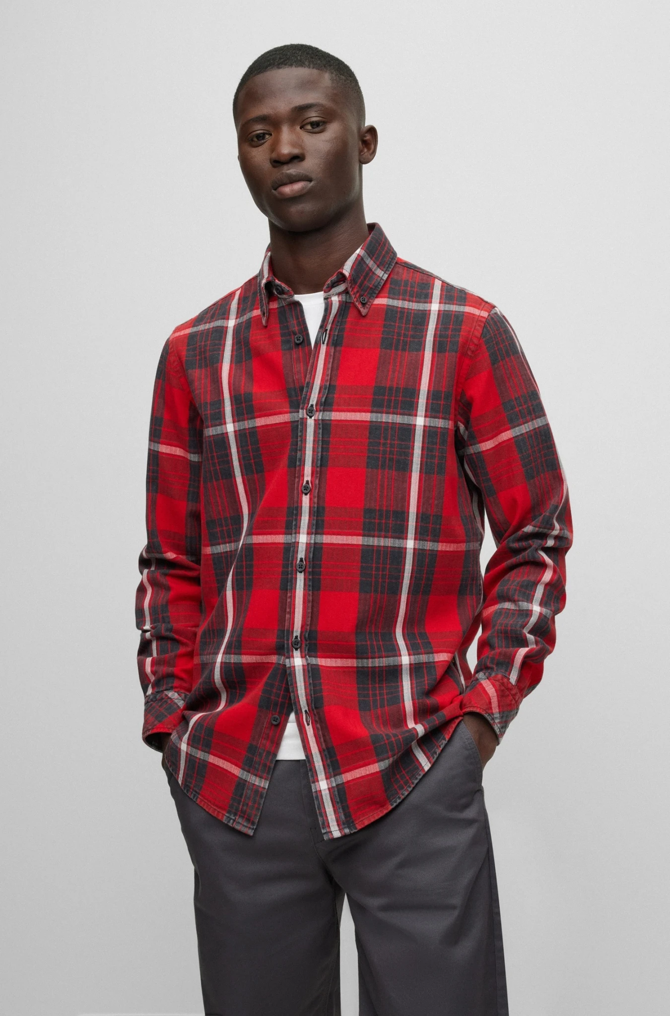 Boss Orange Kariertes Hemd Mit Button-Down-Kragen 10706368 – Bild 3