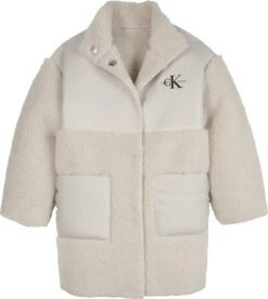 Calvin Klein Sherpa-Mantel Aus Kunstleder Und Teddy-Material 10662068