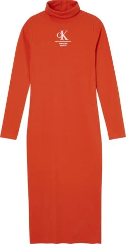 Calvin Klein Jeans Rollkragen-Maxikleid Aus Jersey 10662620
