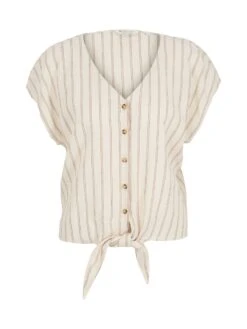 Tom Tailor Denim Bluse Mit Knotendetail 10670964