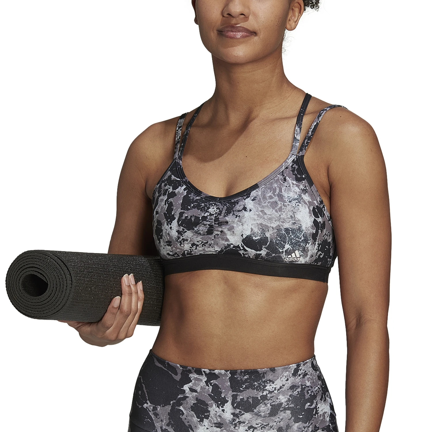 Adidas Yoga Essentials Studio Light-Support Allover Print Sport-BH 10666166 – Bild 6