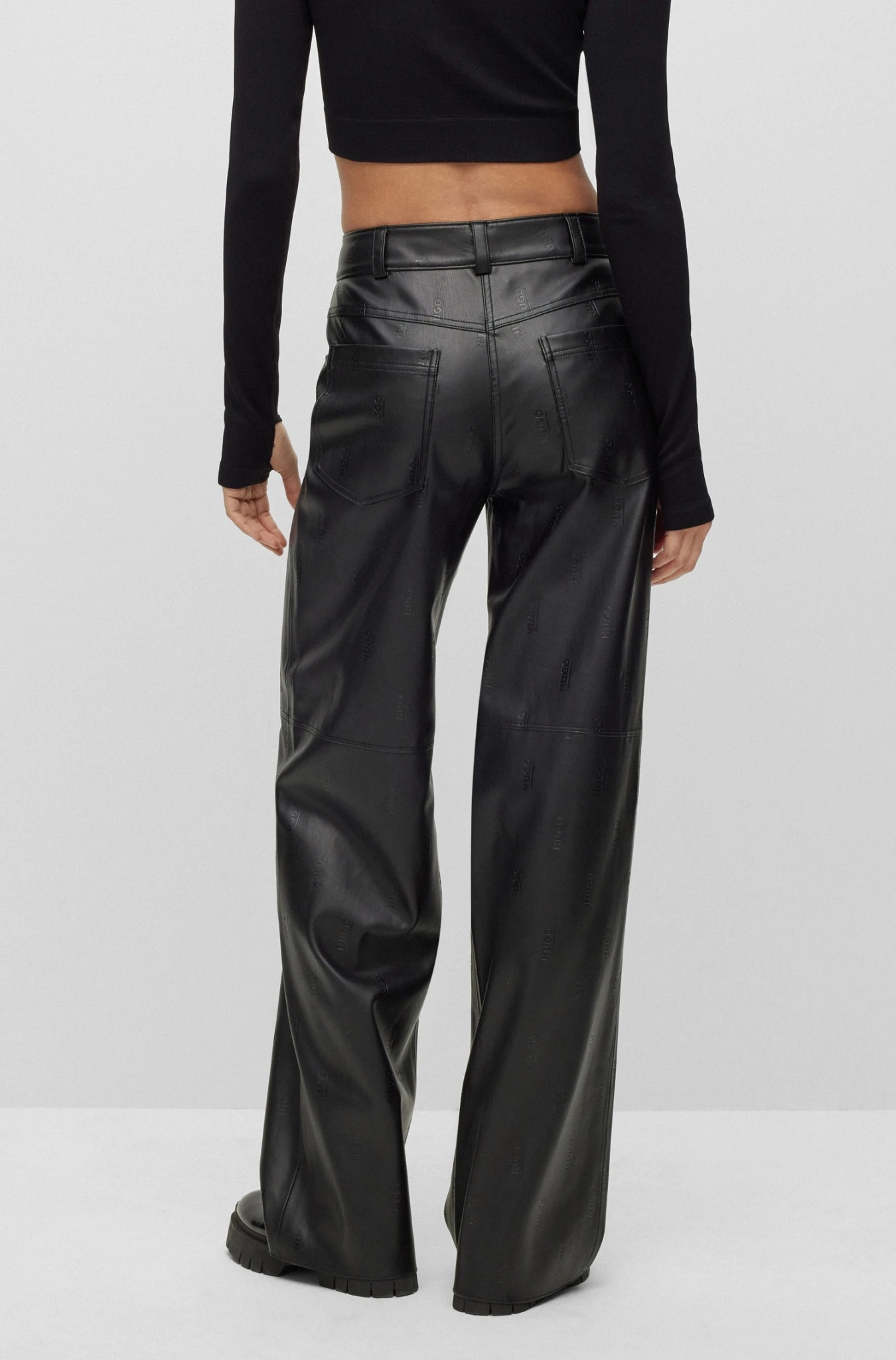 Hugo Relaxed Fit Hose Aus Kunstleder 10705820 – Bild 2