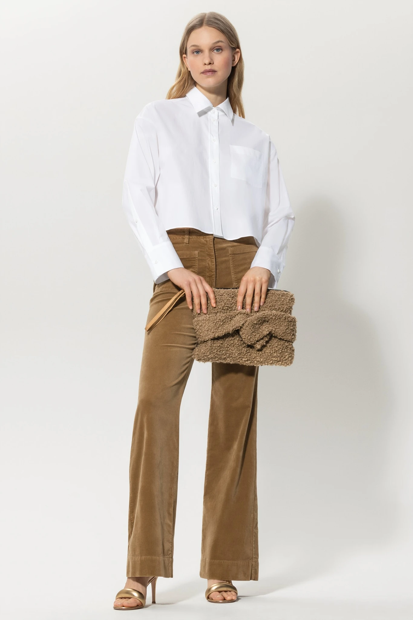 Luisa Cerano Bluse Aus Gabardinestretch 10713025