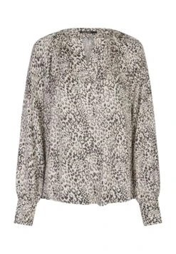 Marc Aurel Bluse Aus Minimal-Leo-Druck 10711008