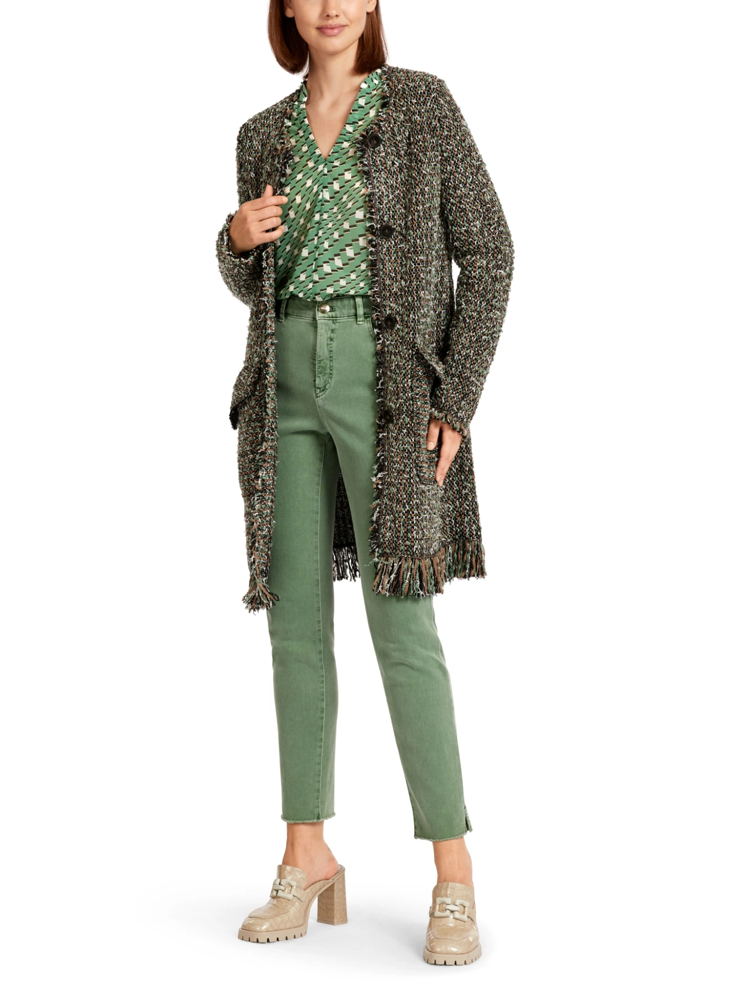 Marc Cain Cardigan Mit Fransen Knitted In Germany 10681130 – Bild 2