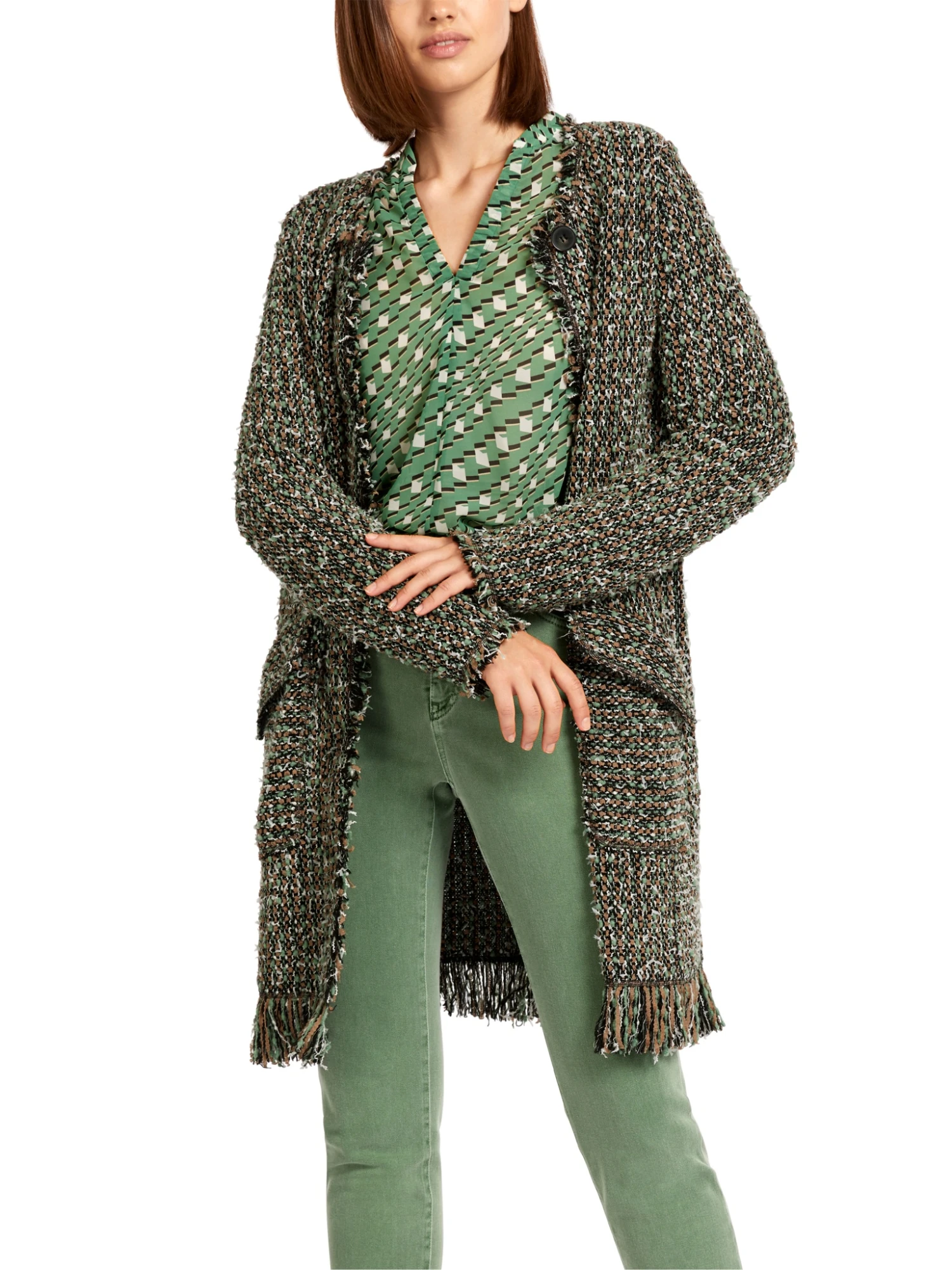 Marc Cain Cardigan Mit Fransen Knitted In Germany 10681130 – Bild 6