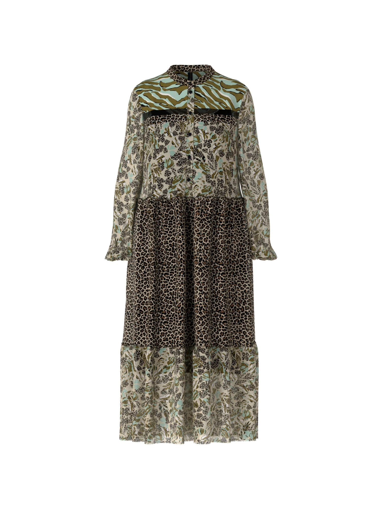 Marc Cain Langes Stufenkleid Mit Mustermix 10718615