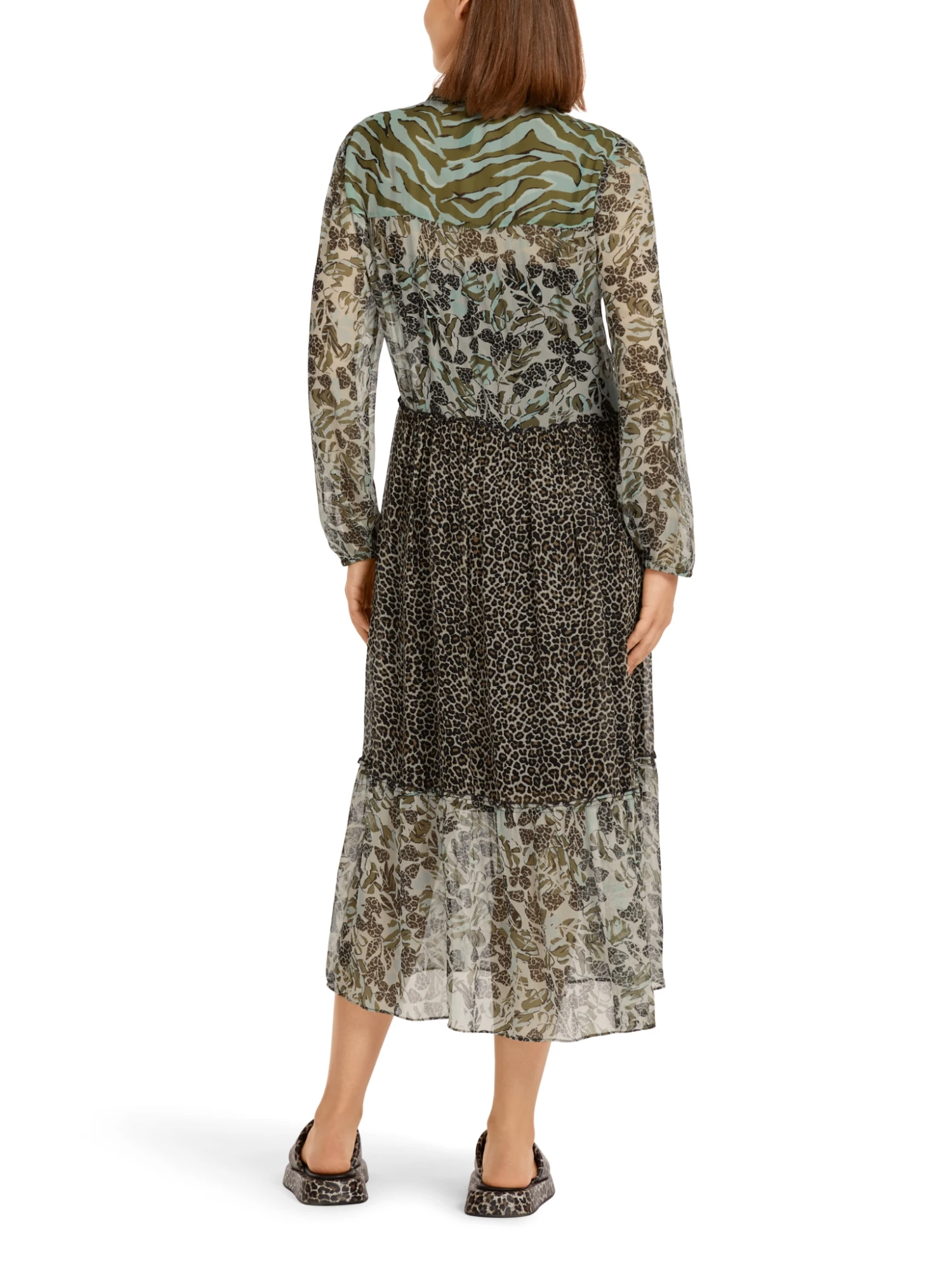 Marc Cain Langes Stufenkleid Mit Mustermix 10718615 – Bild 3
