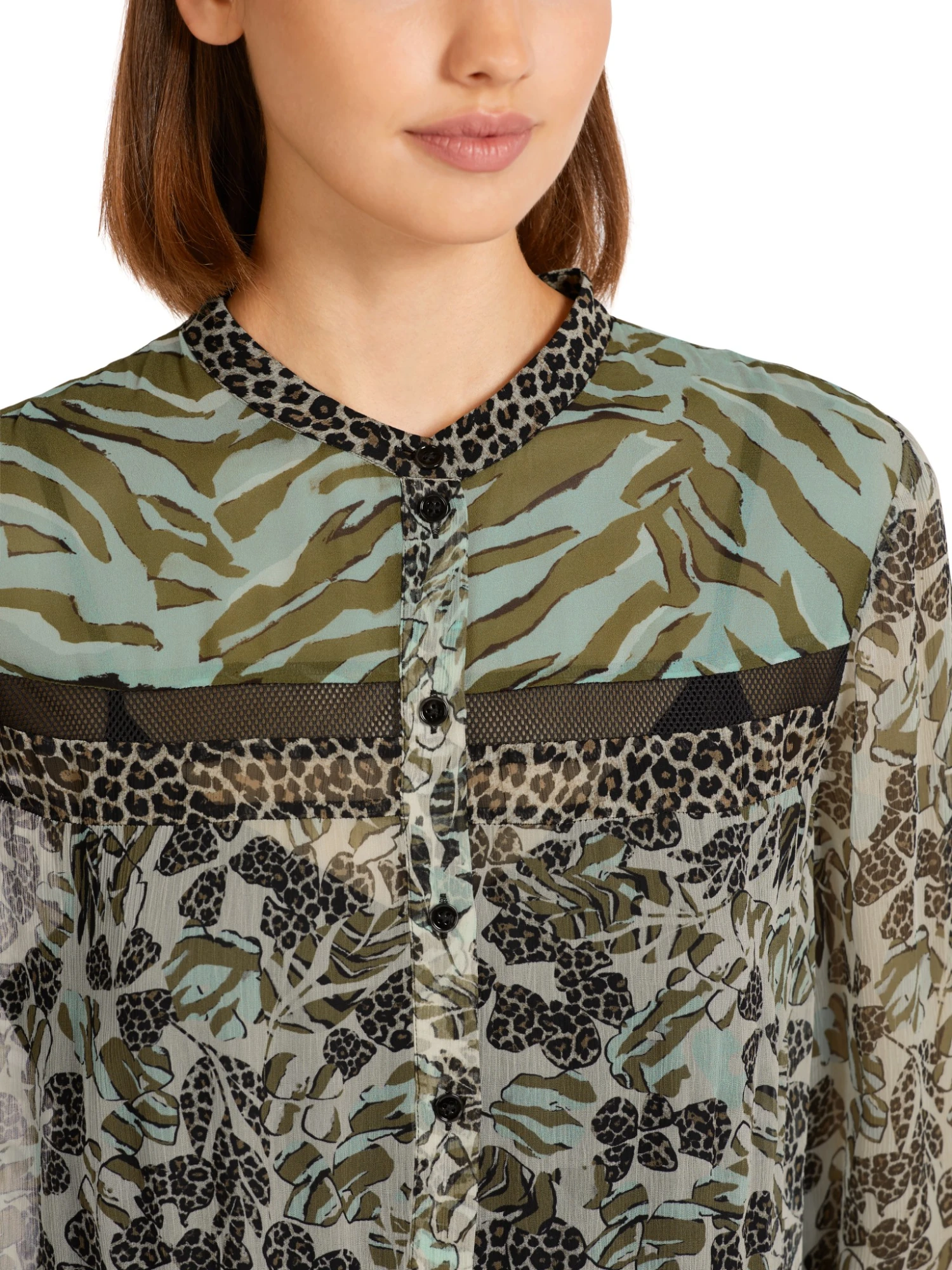 Marc Cain Langes Stufenkleid Mit Mustermix 10718615 – Bild 4