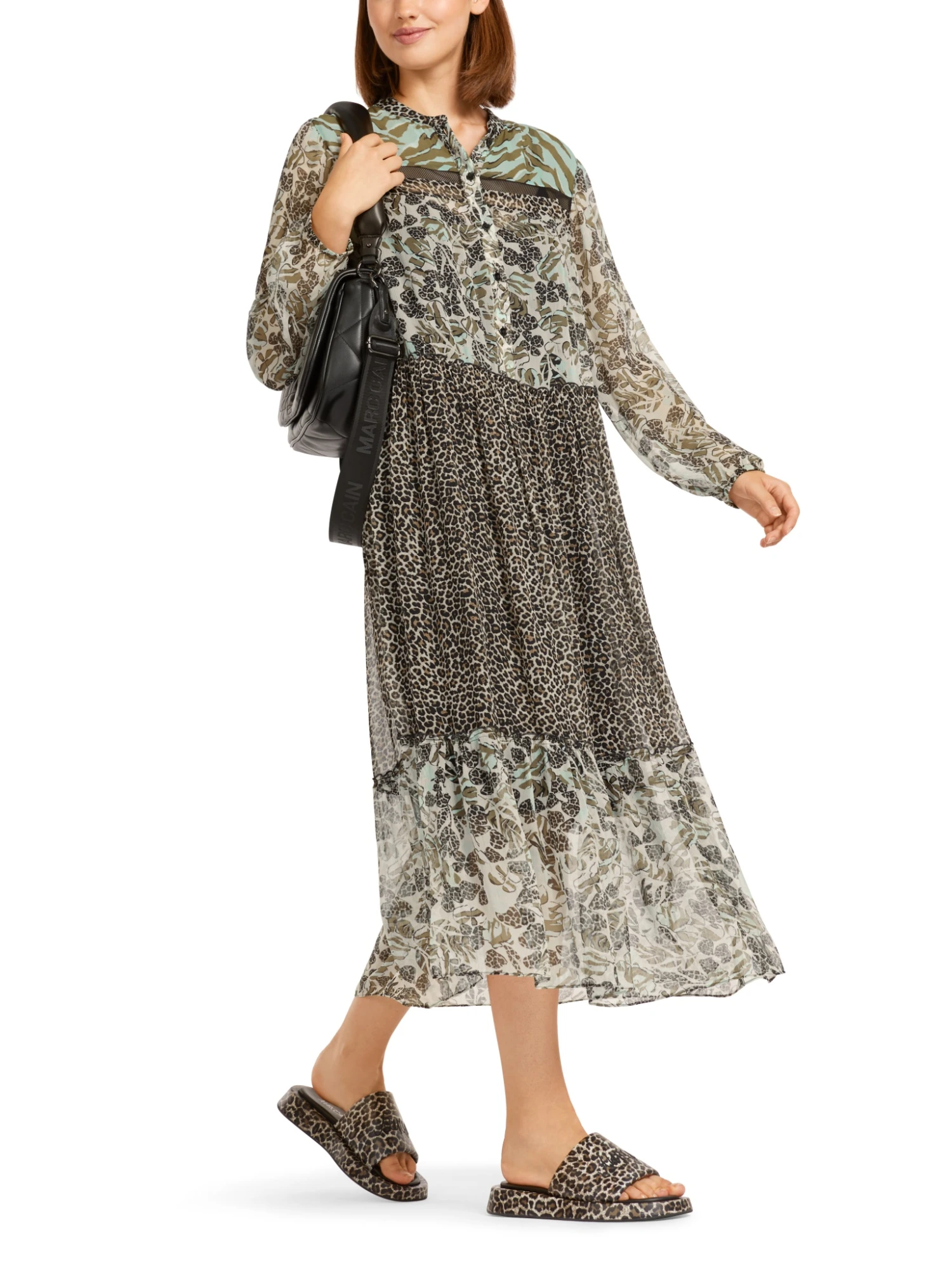 Marc Cain Langes Stufenkleid Mit Mustermix 10718615 – Bild 7