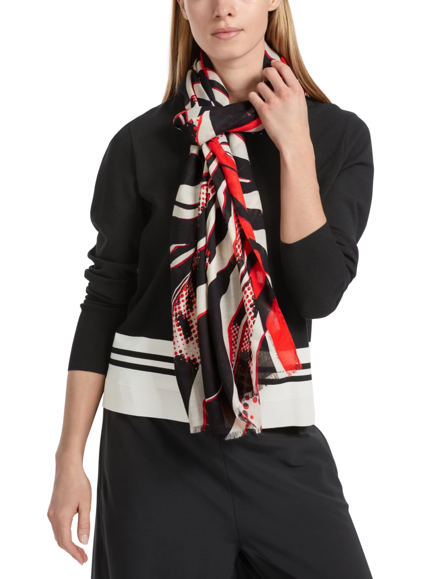 Marc Cain Schal Mit Stilisiertem Leo-Print 10725375 – Bild 3