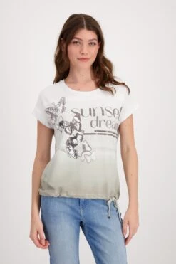 Monari Farbverlauf T Shirt Mit Schmetterlingen 10728499