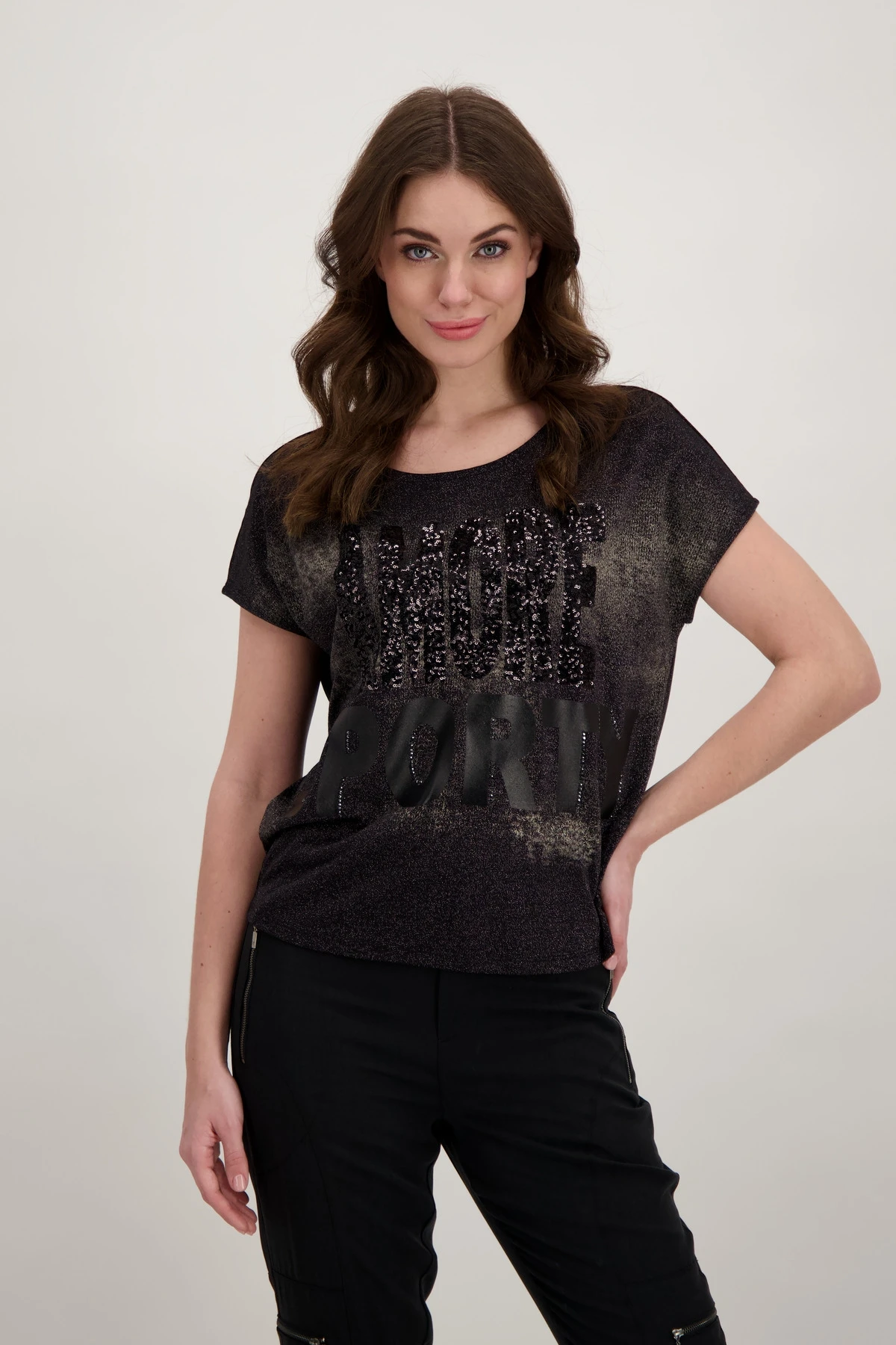 Monari Glitzer Oberteil Mit Pailletten 10696966