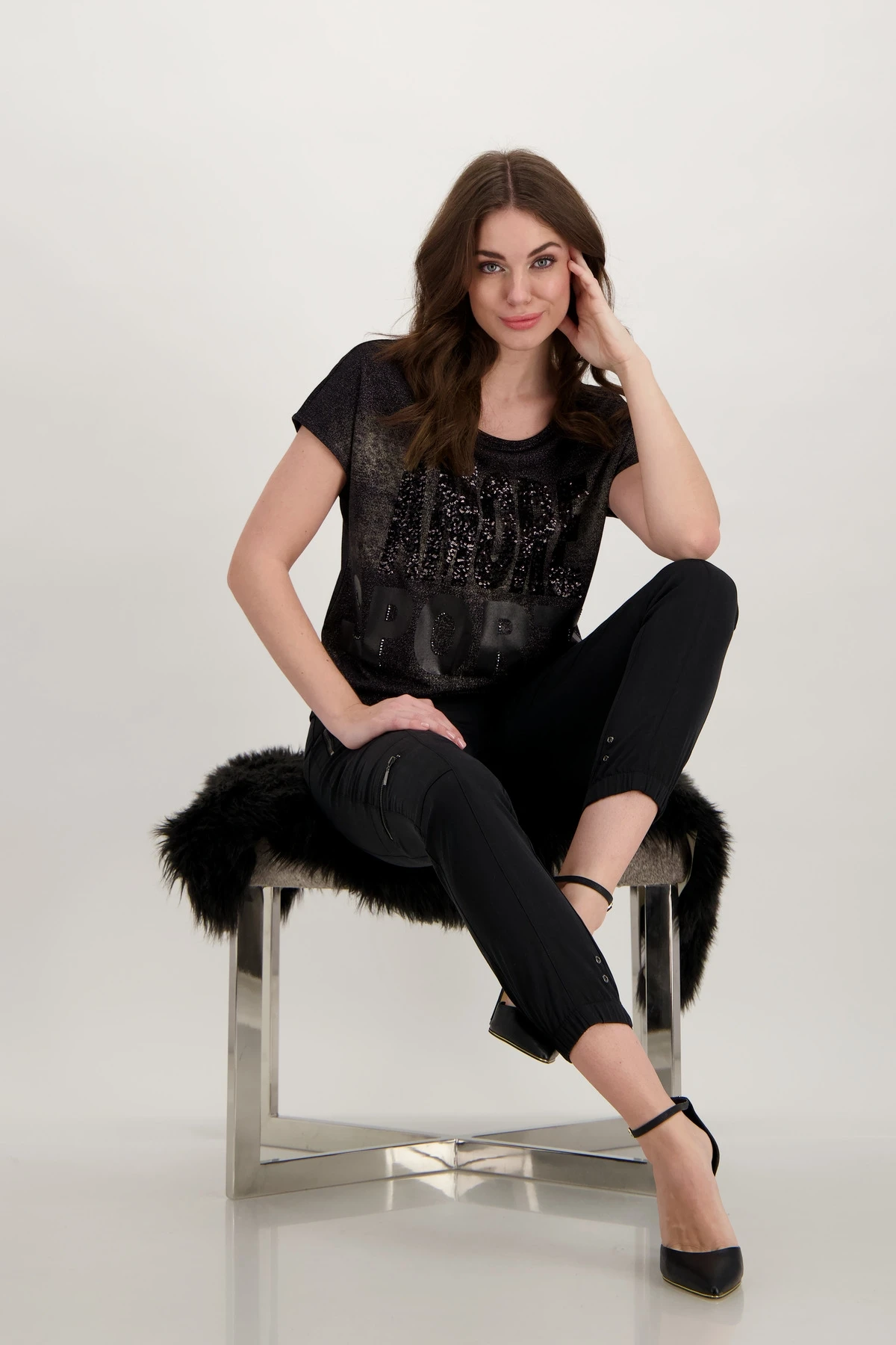 Monari Glitzer Oberteil Mit Pailletten 10696966 – Bild 5